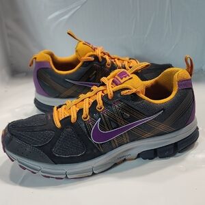 Nike Pegasus 28 Trail Running Shoes Fly wire Black Orange Purple Size 7.5Women’s